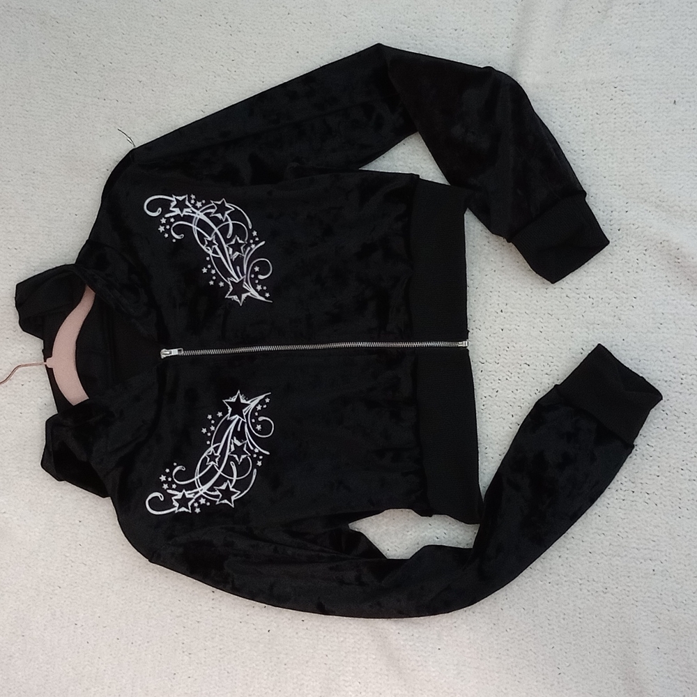 Cropped velvet y2k jacket